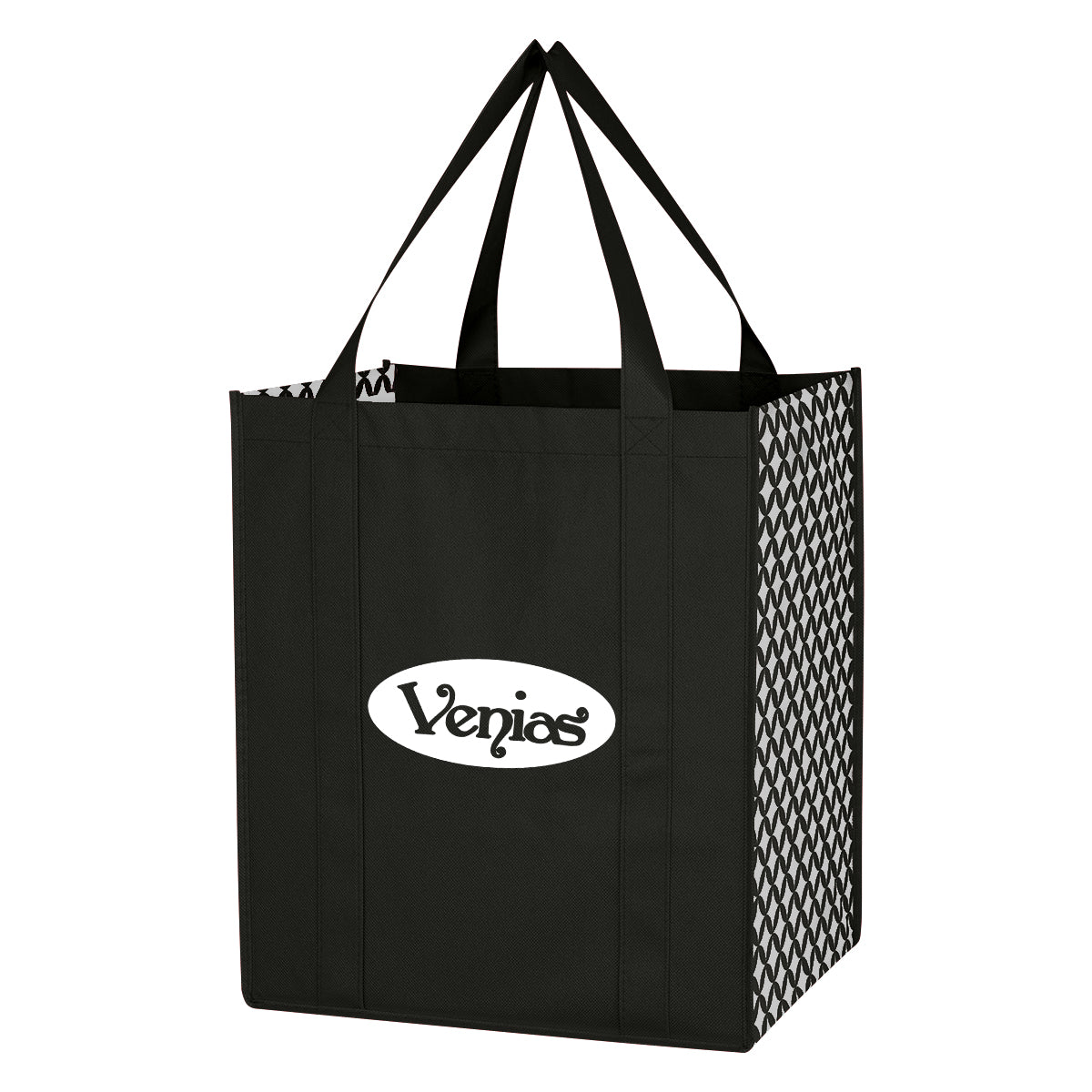000543 Non-woven Curved Diamond Tote Bag