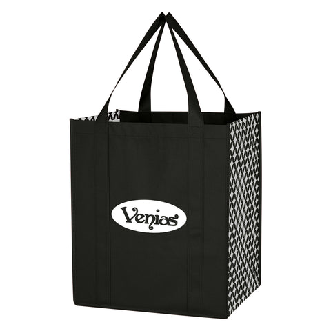000543 Non-woven Curved Diamond Tote Bag