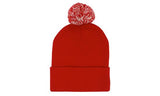 000968 Acrylic Toque Beanie w/Pom Pom