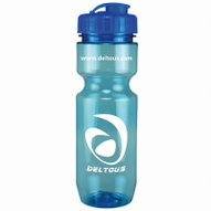 22 Oz. Translucent Bike Bottle w/ Flip Top Lid