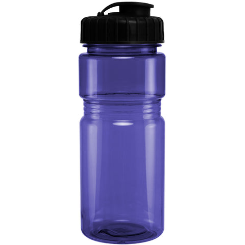 20 Oz. Translucent Recreation Bottle w/ Flip Top Lid