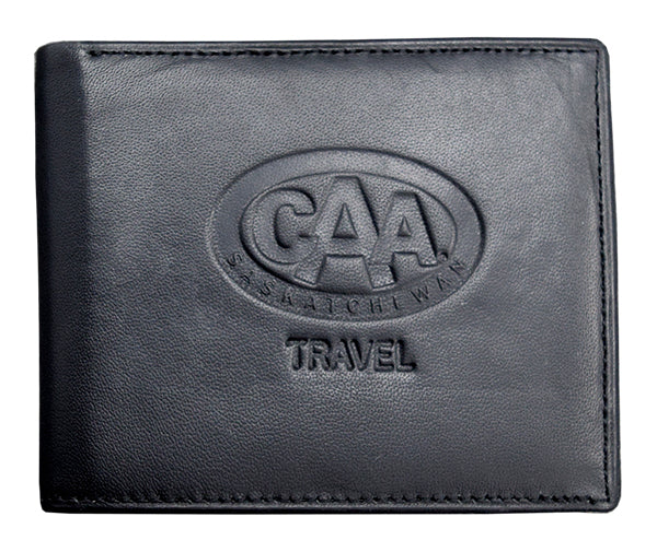 Men's Wallet black smooth lambskin nappa eather, RFID