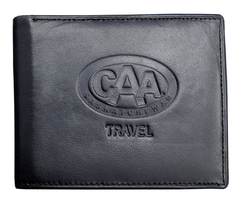 Men's Wallet black smooth lambskin nappa eather, RFID