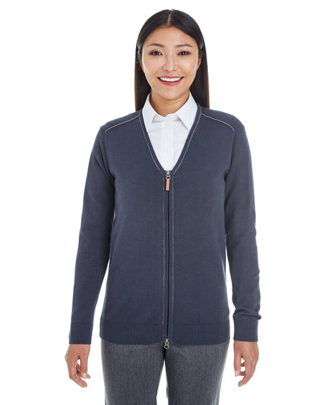 DEVON AND JONES Ladies' Manchester Fully-Fashioned Full-Zip Cardigan Sweater