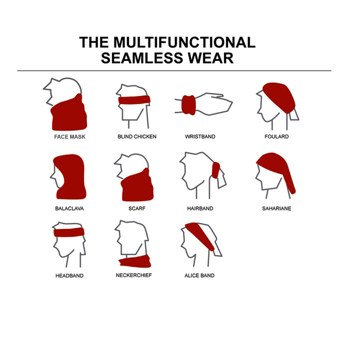 Discounted Full color Transfer BEST VALUE Seamless Black Neck Gaiter (In stock, Fast production)