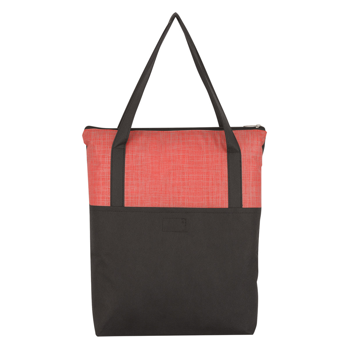 Crosshatch Non-woven Zippered Tote Bag