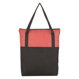 Crosshatch Non-woven Zippered Tote Bag