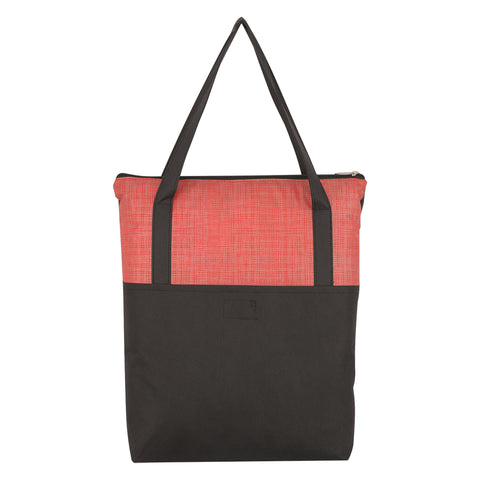 Crosshatch Non-woven Zippered Tote Bag
