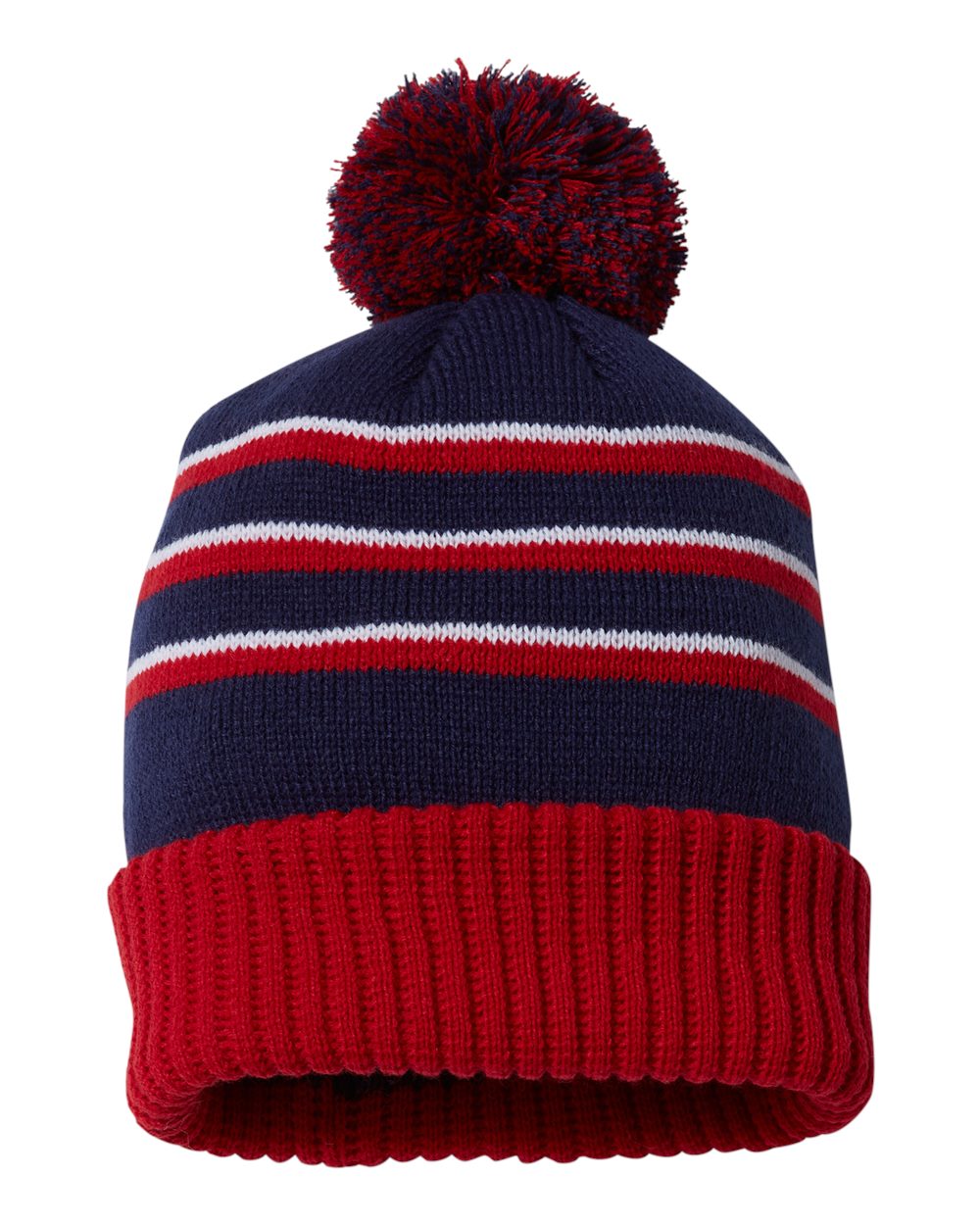 Richardson® Stripe Pom Cuffed Beanie