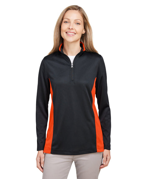 Harriton Ladies' Flash Snag Protection Plus IL Colorblock Quarter-Zip
