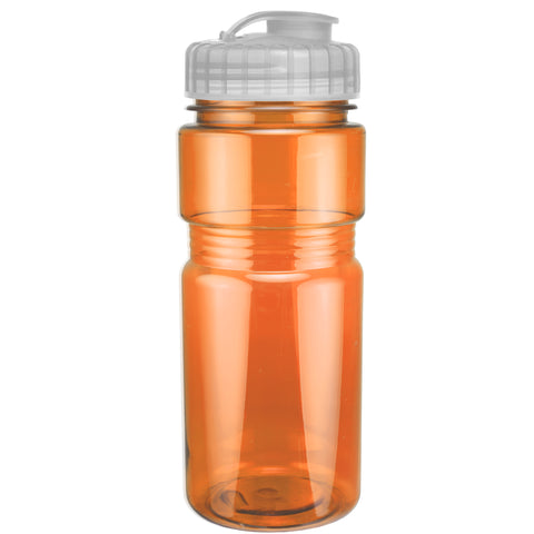 20 Oz. Translucent Recreation Bottle w/ Flip Top Lid