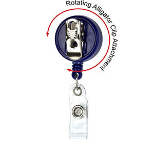 "Bellefontaine VL" Round Retractable Badge Reel & Holder w/Rotating Alligator Clip (Full Color)