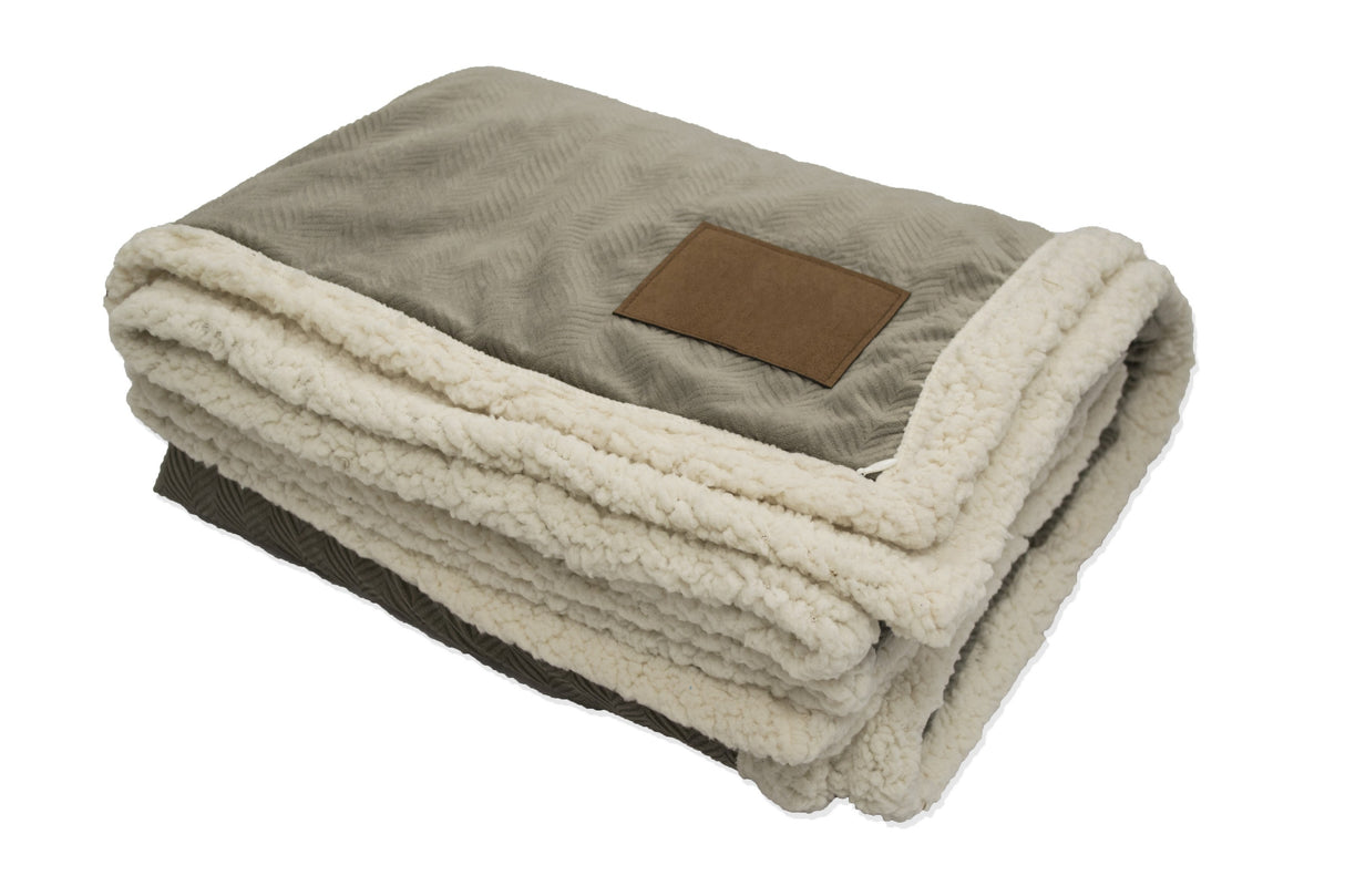 Herringbone Lambswool Throw (Embroidery)