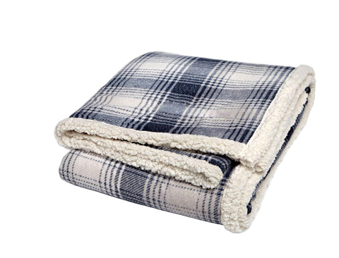 Cottage Plaid Throw (Embroidery)