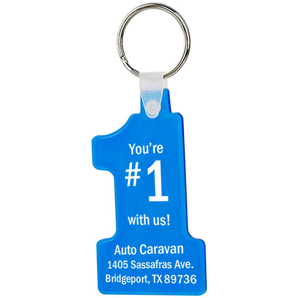 Soft Squeezable Key Tag (Number 1)