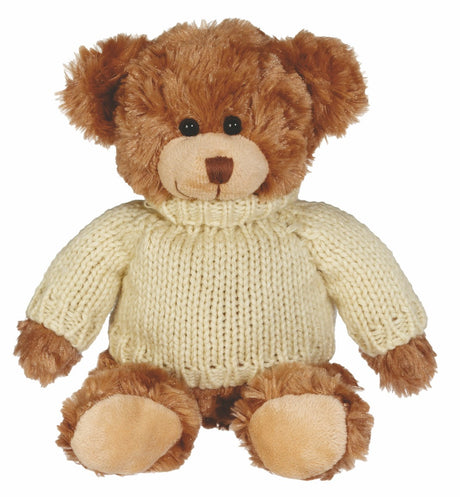 11" Roary Bear w/Hand Knit Embroidered Sweater