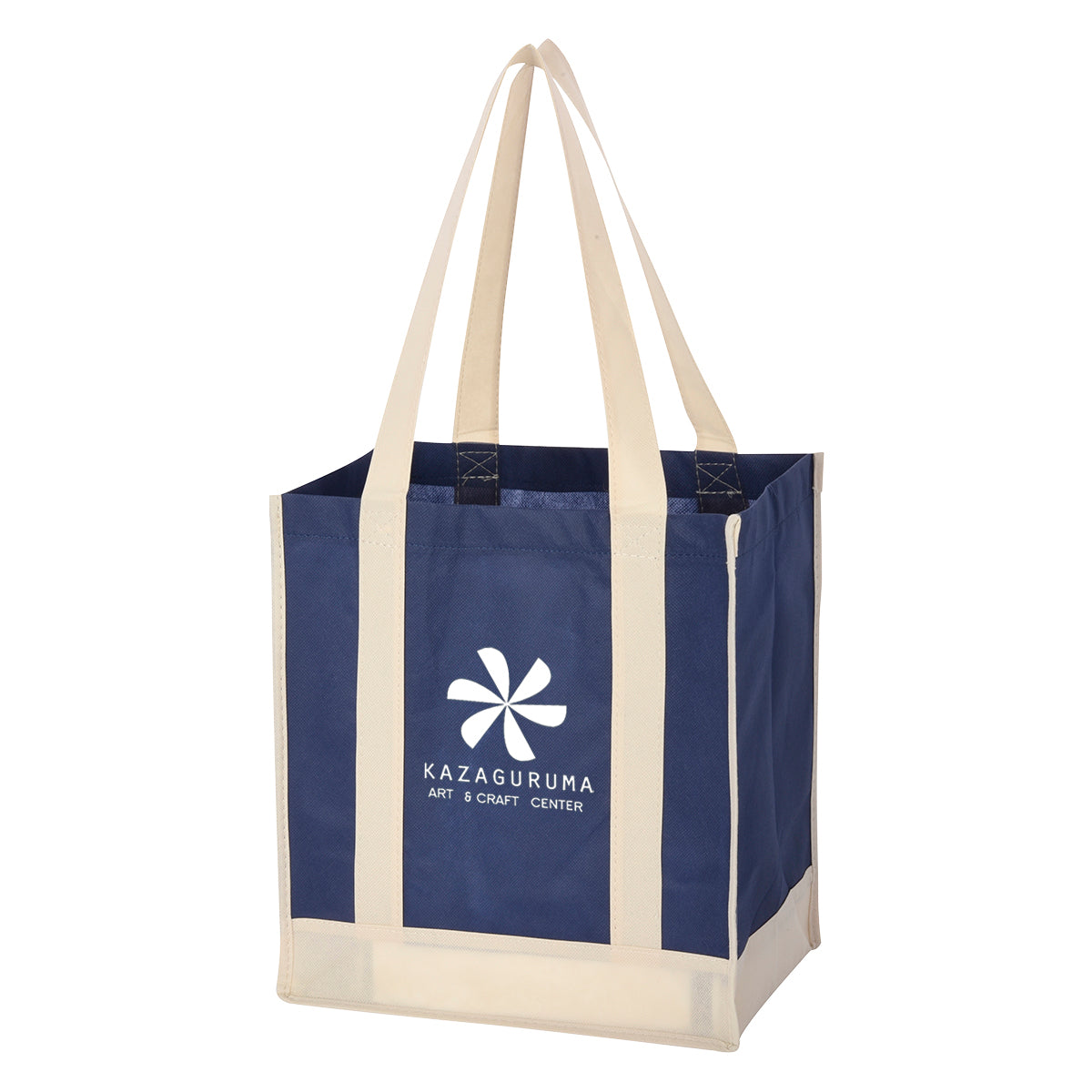 000440 Non-woven Two-tone Shopper Tote Bag