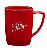 Brick Red 15oz square ceramic mug