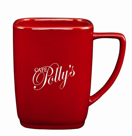 Brick Red 15oz square ceramic mug