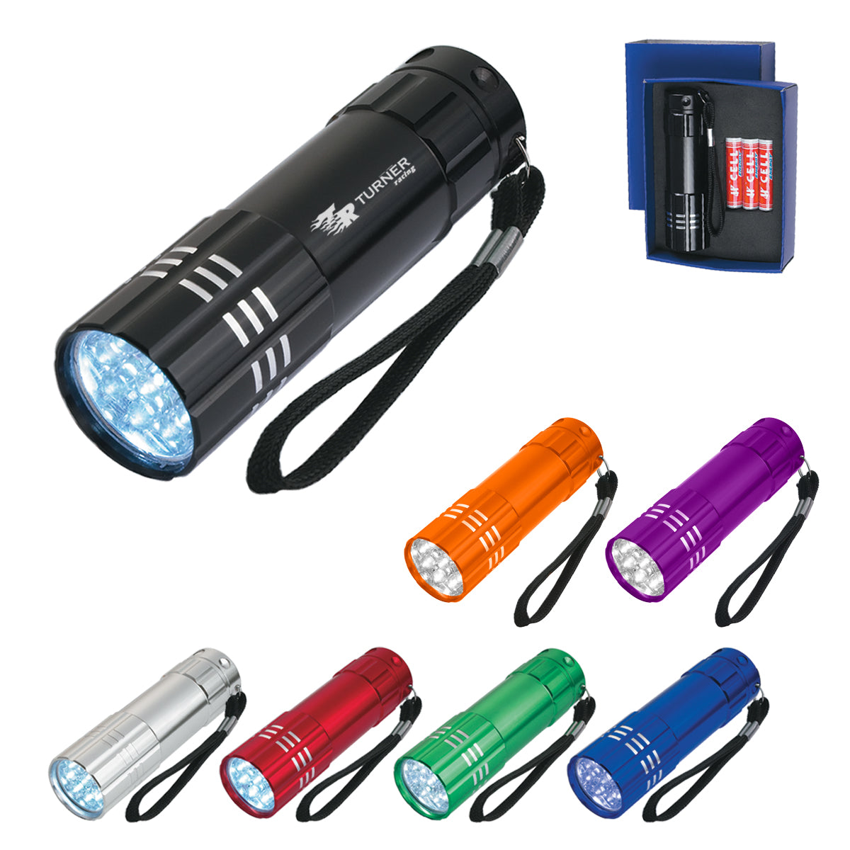 Aluminum Led Flashlight With Strap