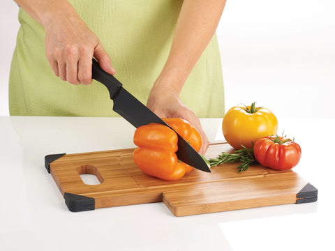 Bamboo Cutting Board with Knife