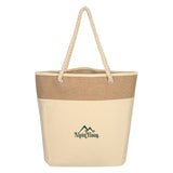 Burlap Rope Tote Bag