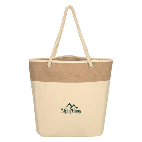 Burlap Rope Tote Bag