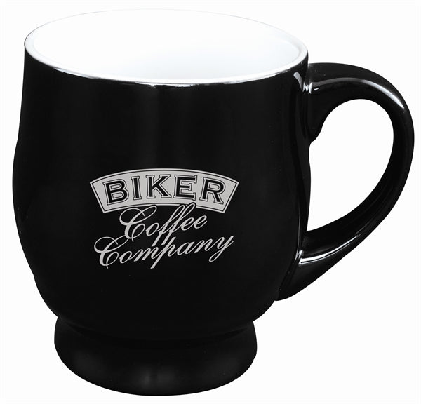 Black 2TONE black/white 16oz mug