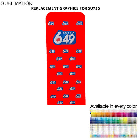 Replacement Full Color Graphics Double Sided for 3'W x 90