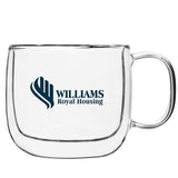 Barista Collection, 16.7oz double wall clear Borosilicate Glass Café Latte mug