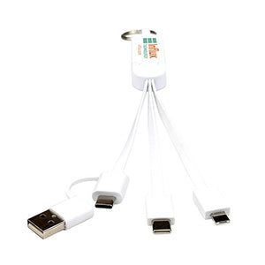"Escalante" 5-in-1 Cell Phone Charging Cable with Type C Adapter and Phone Stand