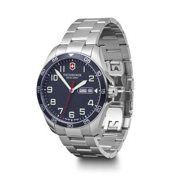 FieldForce Stainless Steel Watch w/Blue Dial