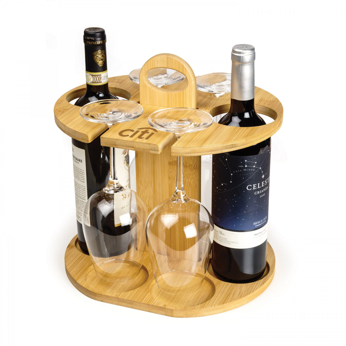 Bamboo Bottle/Glass Organizer