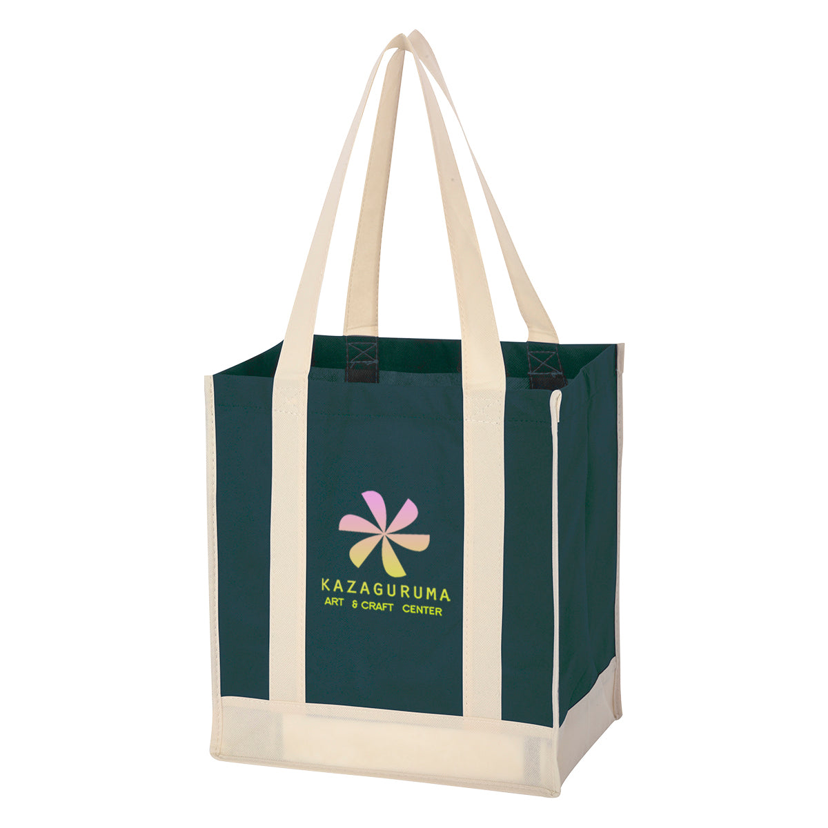 000440 Non-woven Two-tone Shopper Tote Bag