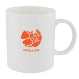 Economy C-handle 11oz white ceramic mug
