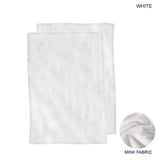 Plush and Cozy Mink Flannel Fleece White Baby Blanket, 30x40, Blank Only