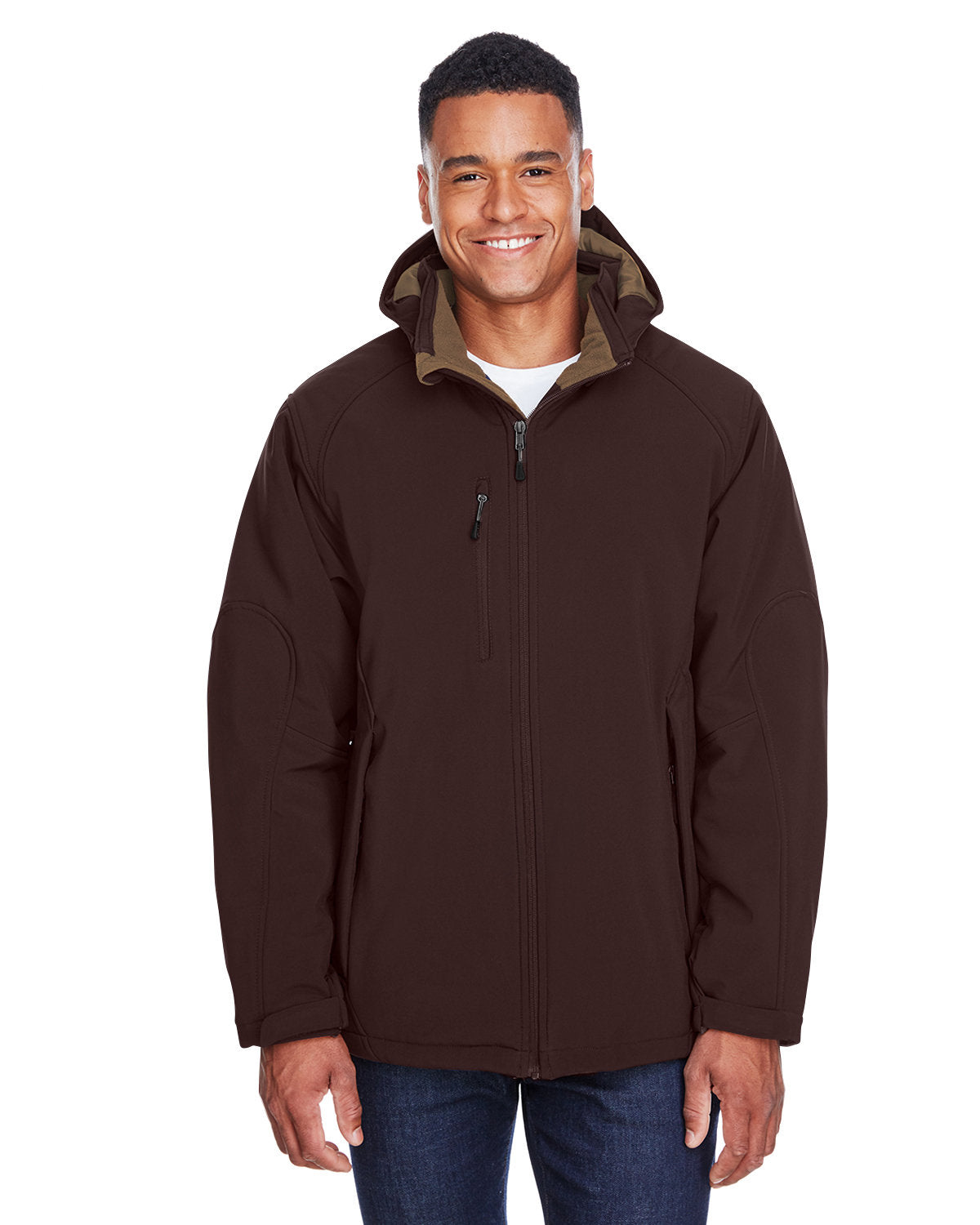000187 NORTH END Men's Glacier Insulated Three-Layer Fleece Bonded Soft Shell Jacket with Detachable Hood