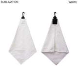 48Hr Quick Ship - Microfiber Suede Shammy Golf Towel, Triangle Shape, 11x17, Sublimated