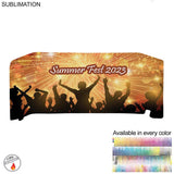 Tradeshow Booth Package Sleek, 3'w x 96"h Skinny EuroFit Display + PREMIUM 6' Sublimated Tablecloth