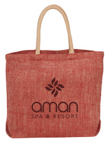 Herringbone Jute Tote