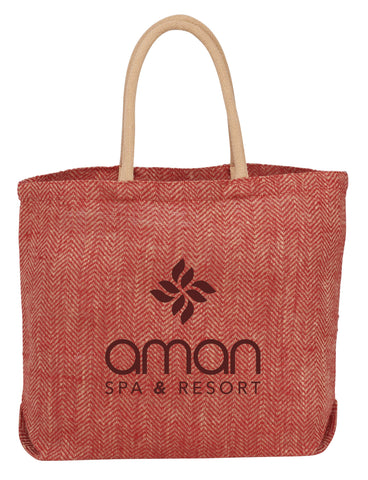 Herringbone Jute Tote