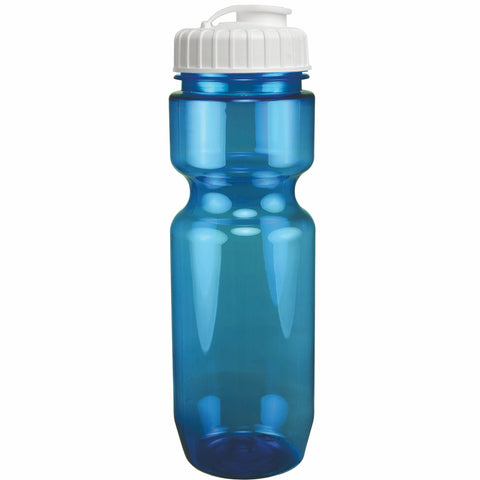 22 Oz. Translucent Bike Bottle w/ Flip Top Lid