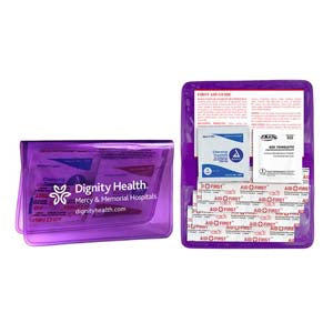 "Heal-on-the-Go" 7 Piece Economy First Aid Kit in Colourful Vinyl Pouch
