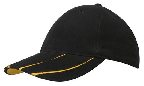 Brushed Heavy Cotton Cap w/Laminated Two-Tone Peak