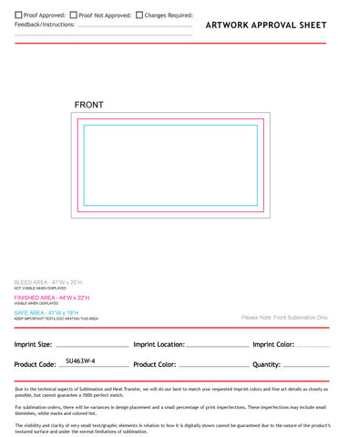 Absorbent Microfiber Dri-Lite Terry Branding Towel, 22x44, Sublimated Edge to Edge 1 side