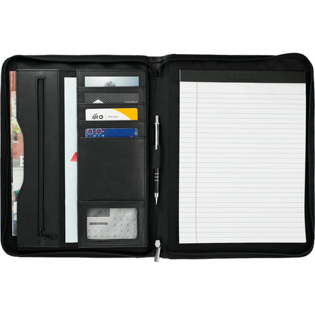 Millennium Leather Zippered Padfolio FSC Mix Pape