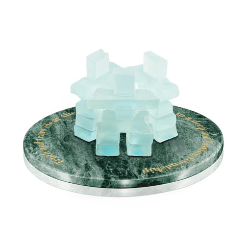 Friendship Ring Award - Marble with 3 Inukshuks