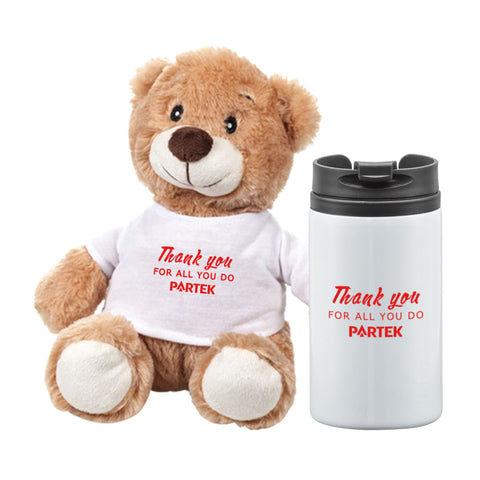 Chester Teddy Bear/Tumbler Gift Set