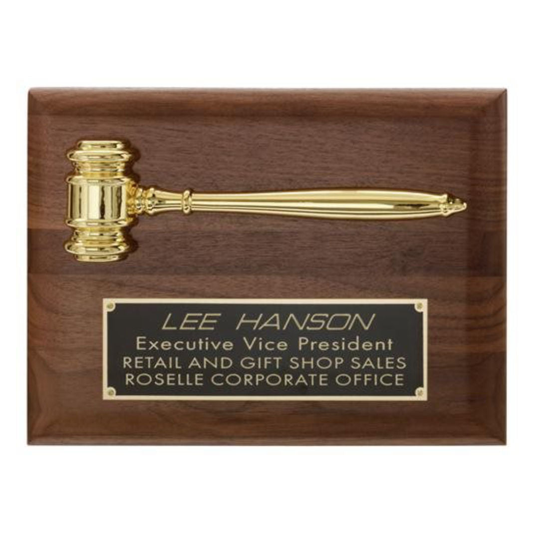 Gavel Plaque - Walnut