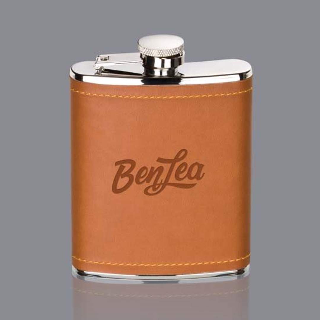 Shelburne Hip Flask - Brown